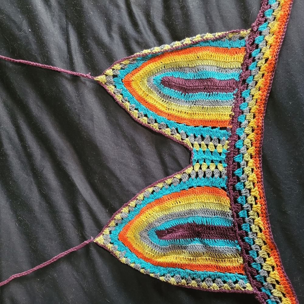 Colorful Crochet Halter Top - Picture 3 of 4